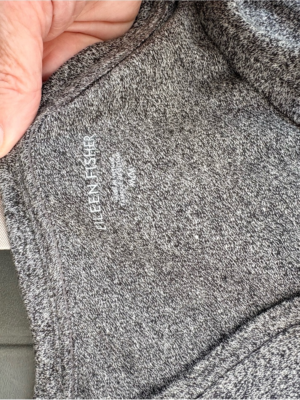 EILEEN FISHER Men Heather Gray Sweater Top